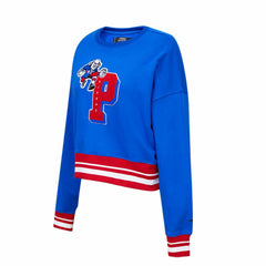 Philadelphia 76ers Pro Standard Women's Mash Up Pullover Sweatshirt - Royal sale