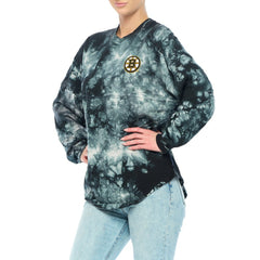 Boston Bruins Fanatics Women's Crystal-Dye Long Sleeve T-Shirt