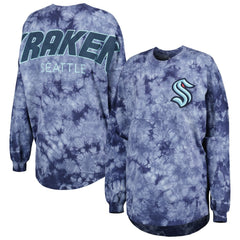 Seattle Kraken Fanatics Women's Crystal-Dye Long Sleeve T-Shirt
