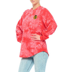 Chicago Blackhawks Fanatics Women's Crystal-Dye Long Sleeve T-Shirt