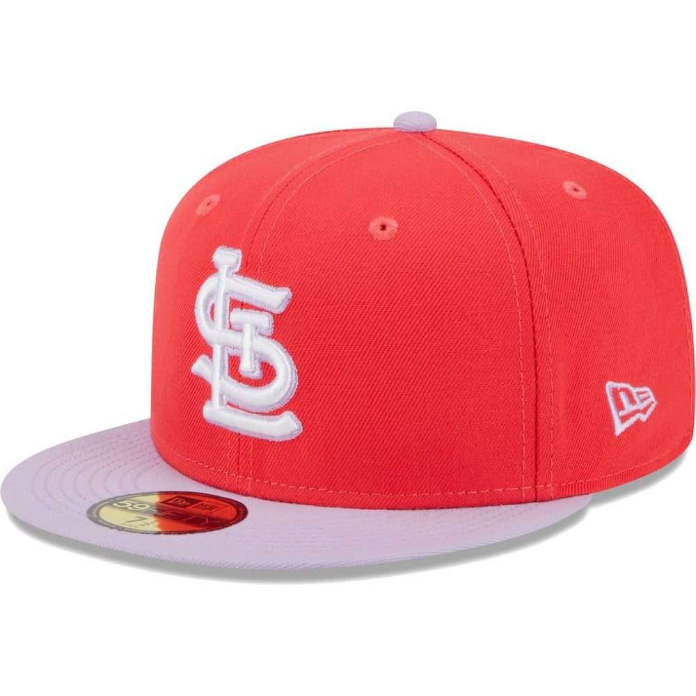 St. Louis Cardinals Spring Color Two-Tone 59FIFTY Fitted Hat - Red/Lavender | New Era