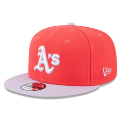 Athletics Spring Basic Two-Tone 9FIFTY Snapback Hat - Red/Purple | New Era