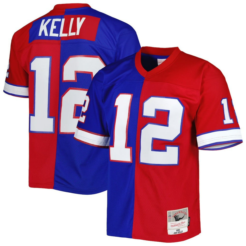 NFL Buffalo Bills Jim Kelly 1990 Split Legacy Replica Jersey