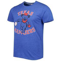 Texas Rangers Homage Grateful Dead Tri-Blend T-Shirt - Royal