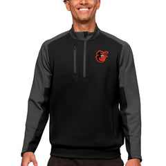 Baltimore Orioles Antigua Team Quarter-Zip Pullover Top - Black