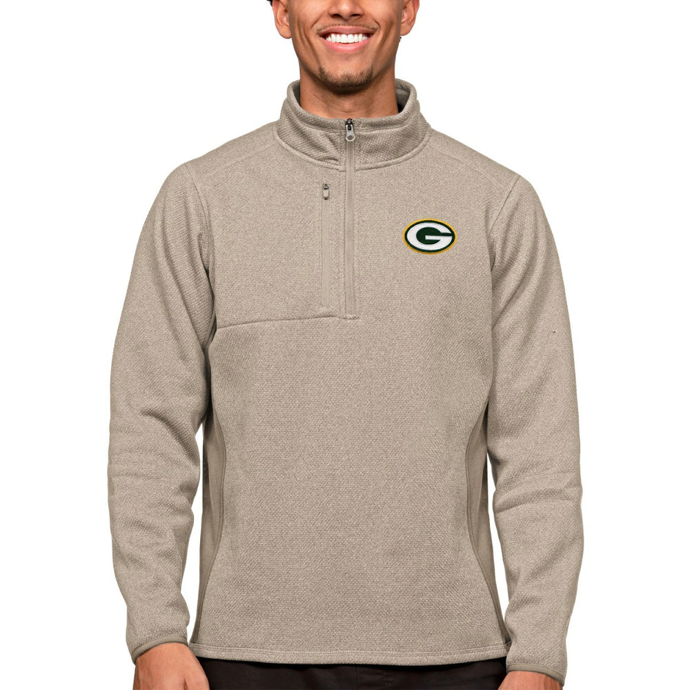 NFL Green Bay Packers Antigua Course Quarter-Zip Pullover Top