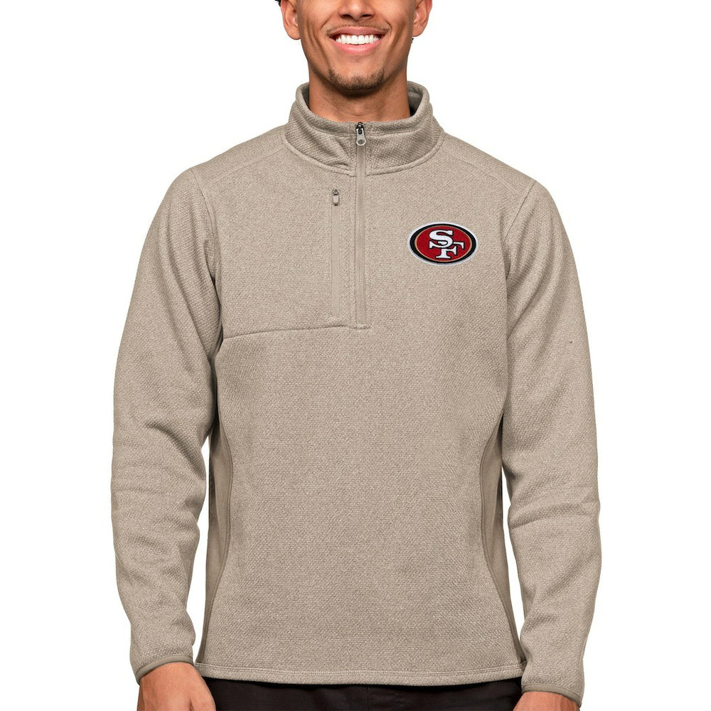 NFL San Francisco 49ers Antigua Course Quarter-Zip Pullover Top