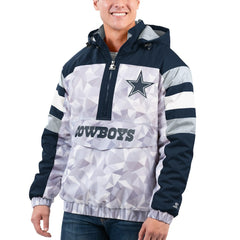 NFL Dallas Cowboys Starter Thursday Night Gridiron Raglan Half-Zip Hooded Jacket