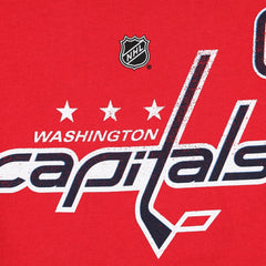 Washington Capitals Profile Women's Plus Size Distressed Printed Name & Number Long Sleeve T-Shirt
