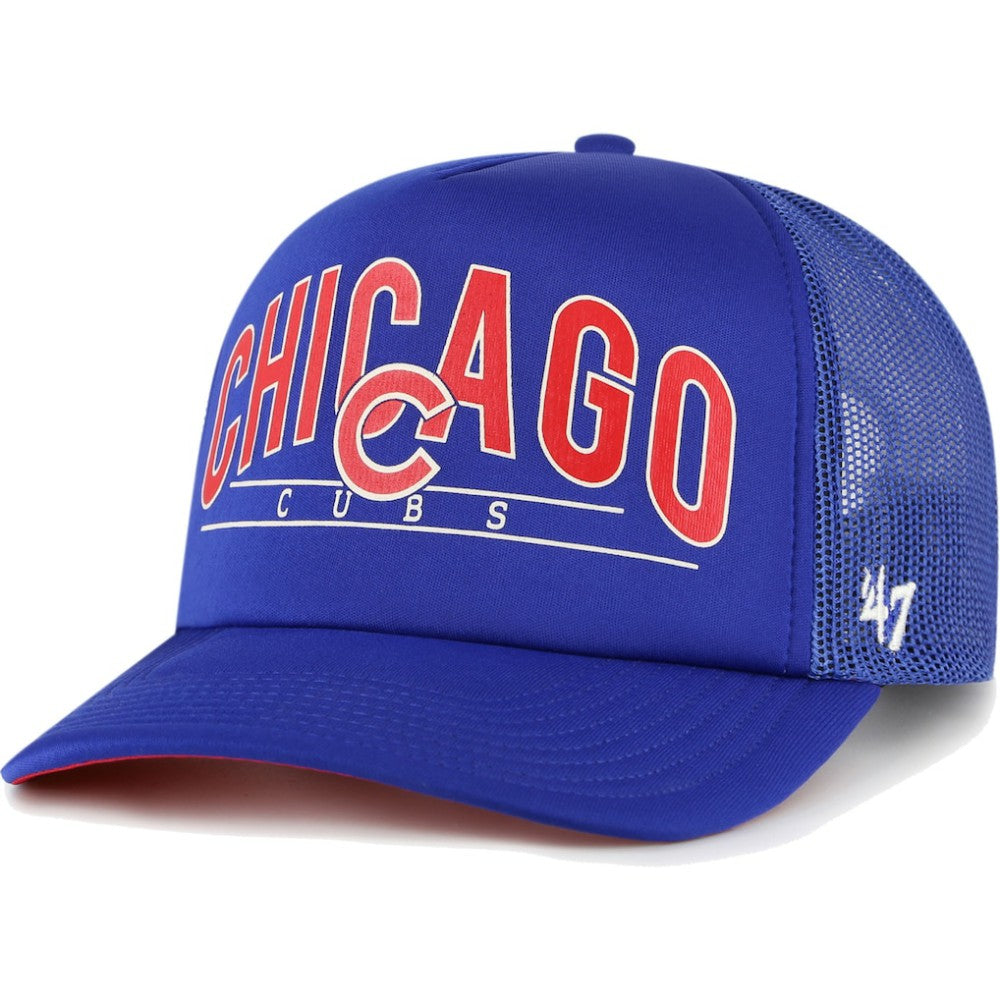 Chicago Cubs Backhaul Foam Trucker Snapback Hat - Royal | 47 brand