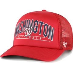 Washington Nationals Backhaul Foam Trucker Snapback Hat - Red | 47 brand