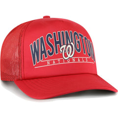 Washington Nationals Backhaul Foam Trucker Snapback Hat - Red | 47 brand