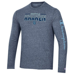 Seattle Kraken Champion Tri-Blend Long Sleeve T-Shirt