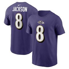 NFL Baltimore Ravens Lamar Jackson Player Name & Number T-Shirt