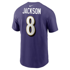 NFL Baltimore Ravens Lamar Jackson Player Name & Number T-Shirt
