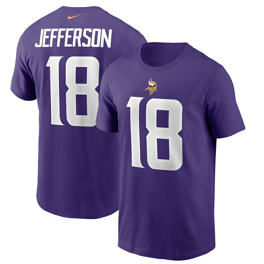 NFL Minnesota Vikings Justin Jefferson Player Name & Number T-Shirt