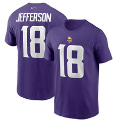 NFL Minnesota Vikings Justin Jefferson Player Name & Number T-Shirt