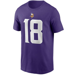 NFL Minnesota Vikings Justin Jefferson Player Name & Number T-Shirt