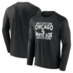 Chicago White Sox Heroic Play Raglan Long Sleeve T-Shirt - Black