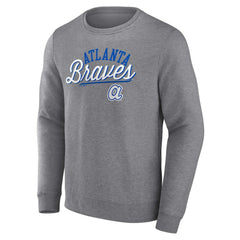 Atlanta Braves Heather Gray Simplicity Pullover Sweatshirt