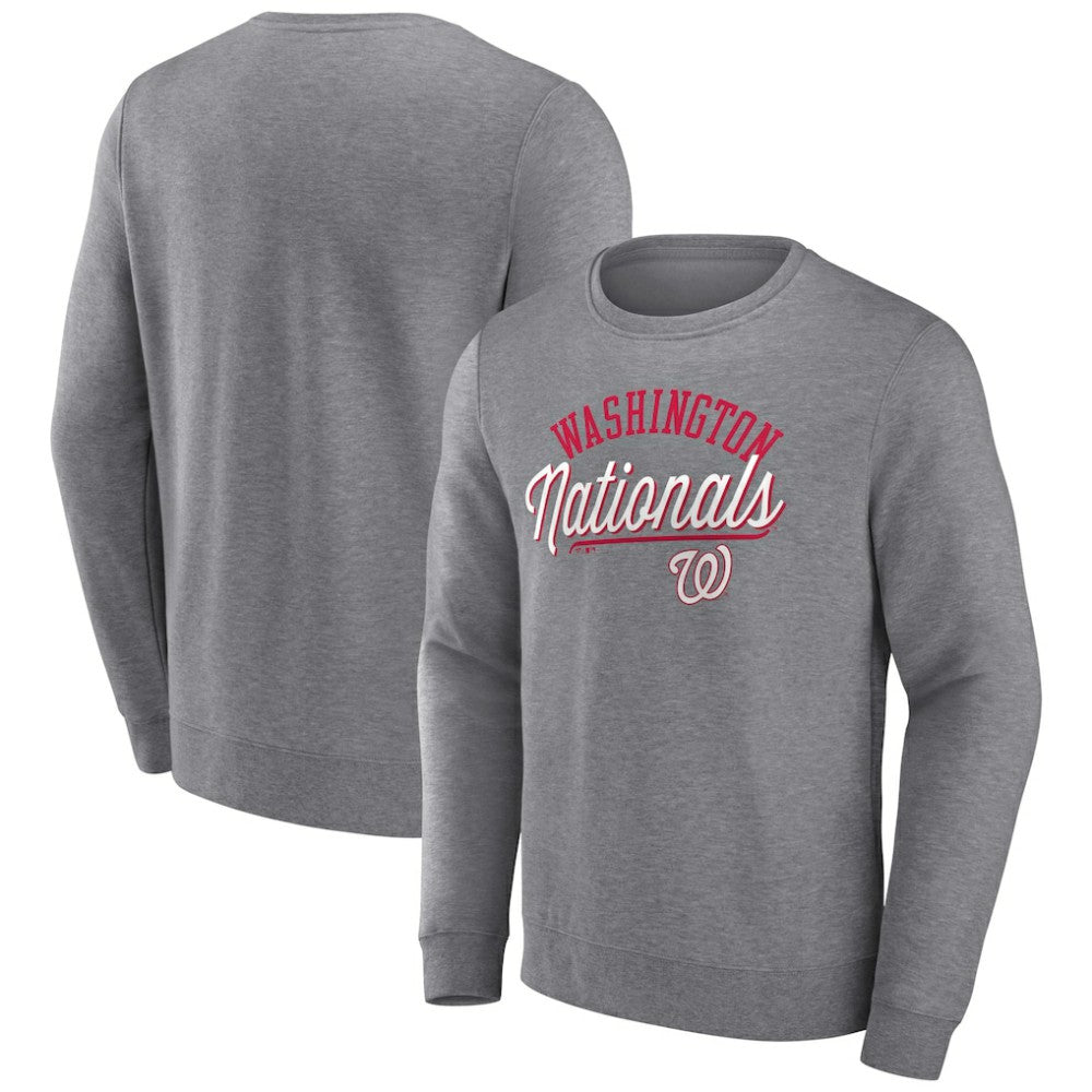 Washington Nationals Simplicity Pullover Sweatshirt - Heather Gray