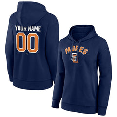 San Diego Padres Women's Personalized Cooperstown Collection Winning Streak Pullover Hoodie - Navy