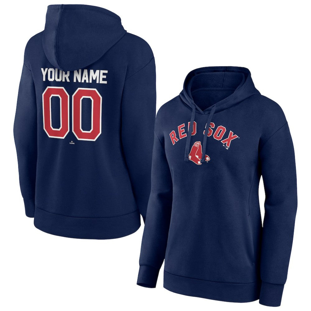 Boston Red Sox Women's Personalized Team Winning Streak Pullover Hoodie - Navy
