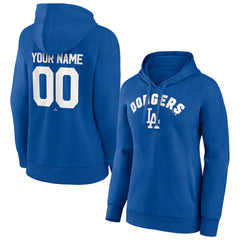 Los Angeles Dodgers Women's Personalized Team Winning Streak Pullover Hoodie - Royal