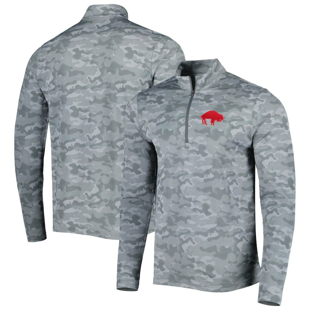 NFL Buffalo Bills Antigua Brigade Throwback Quarter-Zip Top