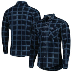 NFL New England Patriots Antigua Industry Flannel Button-Up Shirt Jacket