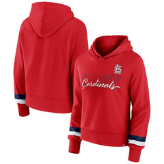St. Louis Cardinals Women's Over Under Pullover Hoodie - Red