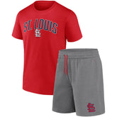 St. Louis Cardinals Arch T-Shirt & Shorts Combo Set - Red/Heather Gray