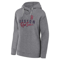 Boston Red Sox Women's Script Favorite Lightweight Pullover Hoodie - Heather Gray