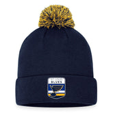 St. Louis Blues Fanatics 2023 NHL Draft Cuffed Knit Hat with Pom