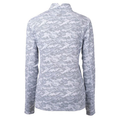 Philadelphia Phillies Cutter & Buck Women's Traverse Camo Print Stretch Quarter-Zip Pullover Top - Charcoal