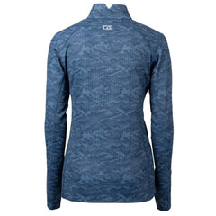 Philadelphia Phillies Cutter & Buck Women's Traverse Camo Print Stretch Quarter-Zip Pullover Top - Navy
