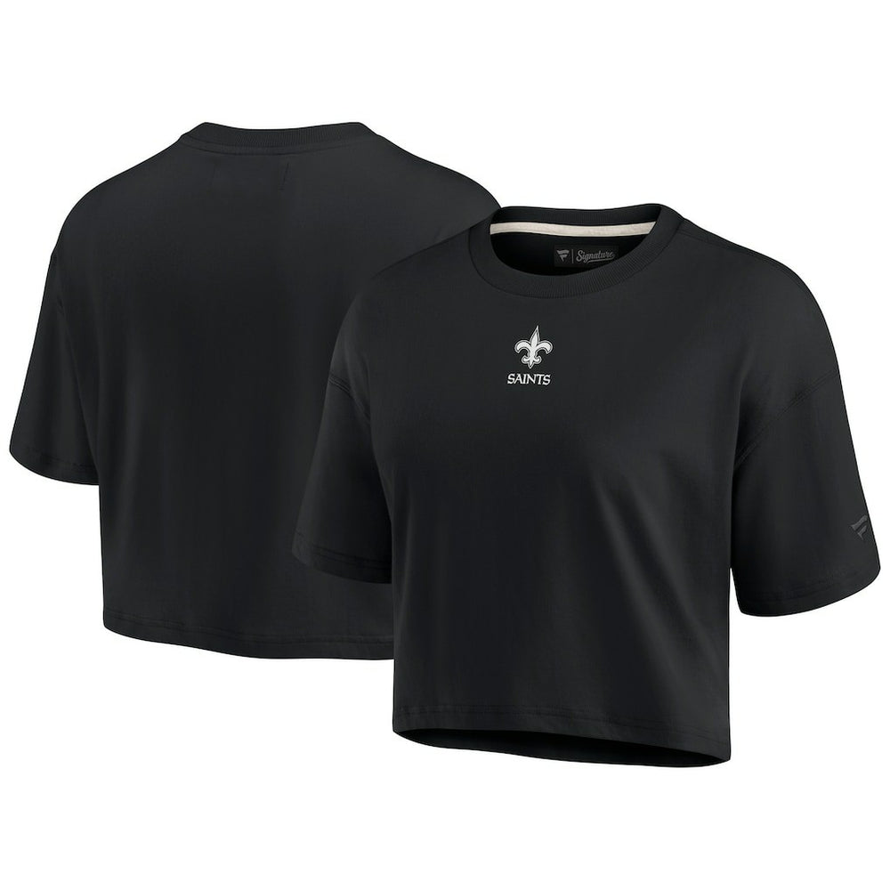 NFL New Orleans Saints Women's Elements Super Soft Boxy Cropped T-Shirt