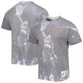 Clyde Drexler Houston Rockets Above The Rim T-Shirt - Heather Gray | Mitchell & Ness on sale