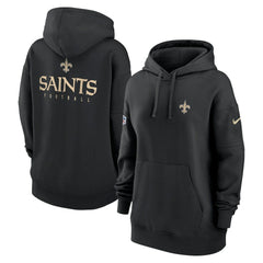 NFL New Orleans Saints Women's 2023 Sideline Club Fleece Pullover Hoodie