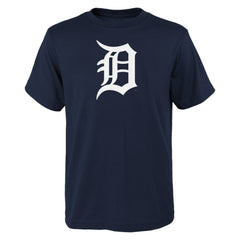 Detroit Tigers Youth Logo Primary Team T-Shirt - Navy