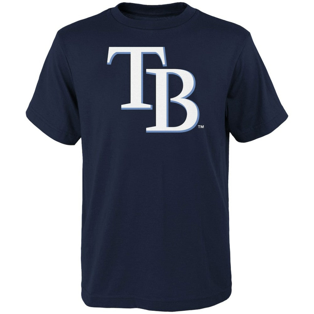 Tampa Bay Rays Youth Logo Primary Team T-Shirt - Navy