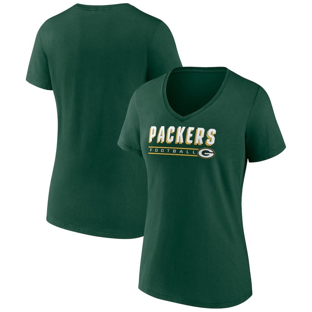 NFL Green Bay Packers Women's Primary Play V-Neck T-Shirt