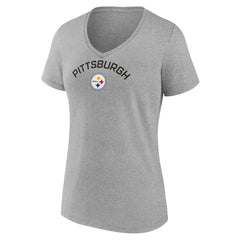NFL Pittsburgh Steelers Women's Team Arc V-Neck T-Shirt