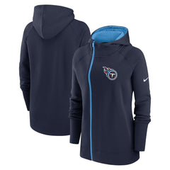 NFL Tennessee Titans Women's Asymmetrical Raglan Full-Zip Hoodie