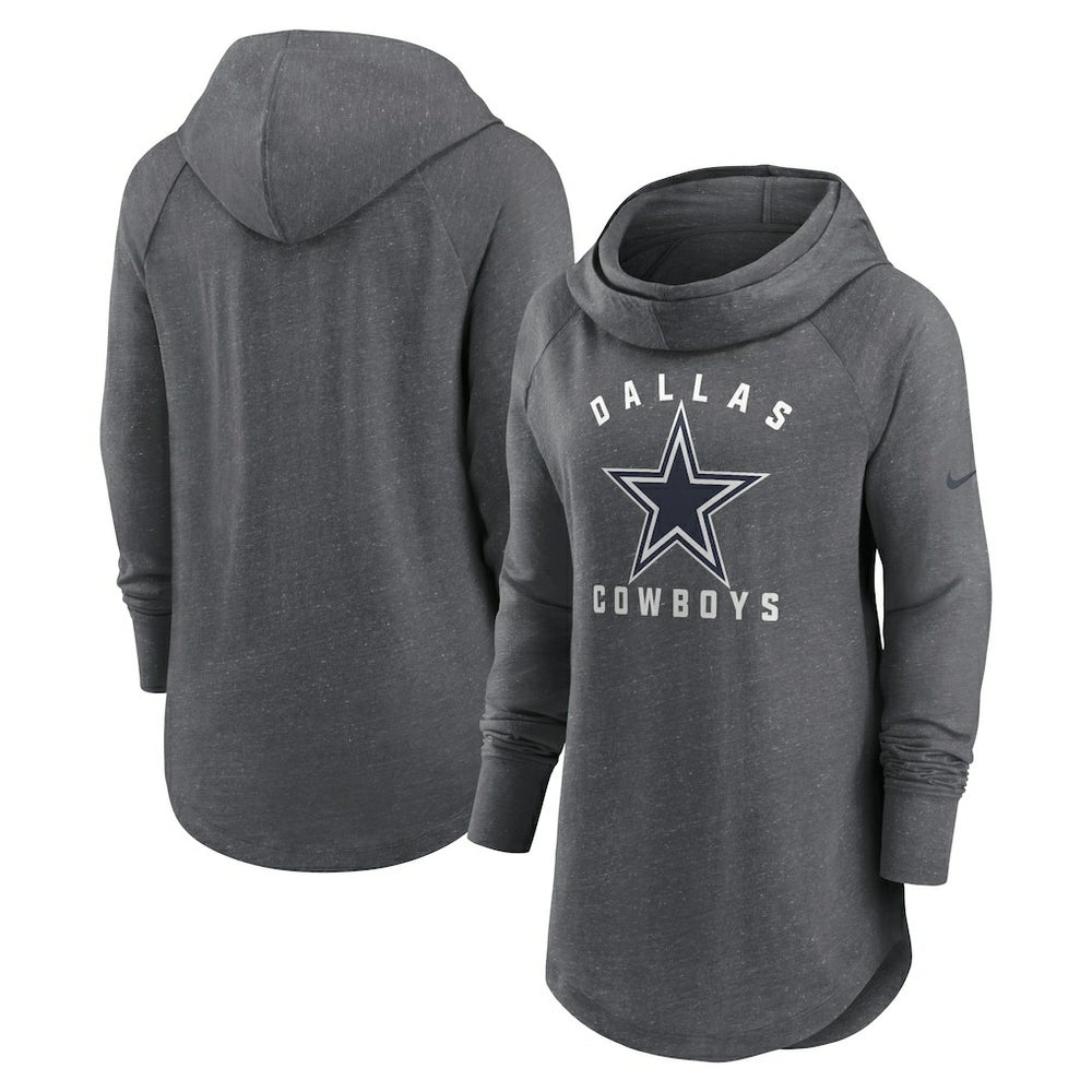 NFL Dallas Cowboys Women's Raglan Funnel Neck Pullover Hoodie