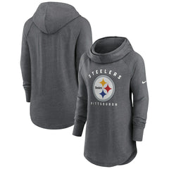 NFL Pittsburgh Steelers Women's Raglan Funnel Neck Pullover Hoodie