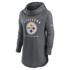 NFL Pittsburgh Steelers Women's Raglan Funnel Neck Pullover Hoodie