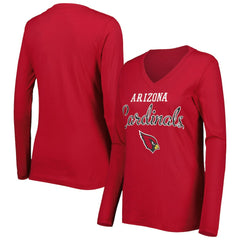 NFL Arizona Cardinals G-III 4Her by Carl Banks Women's Post Season Long Sleeve V-Neck T-Shirt