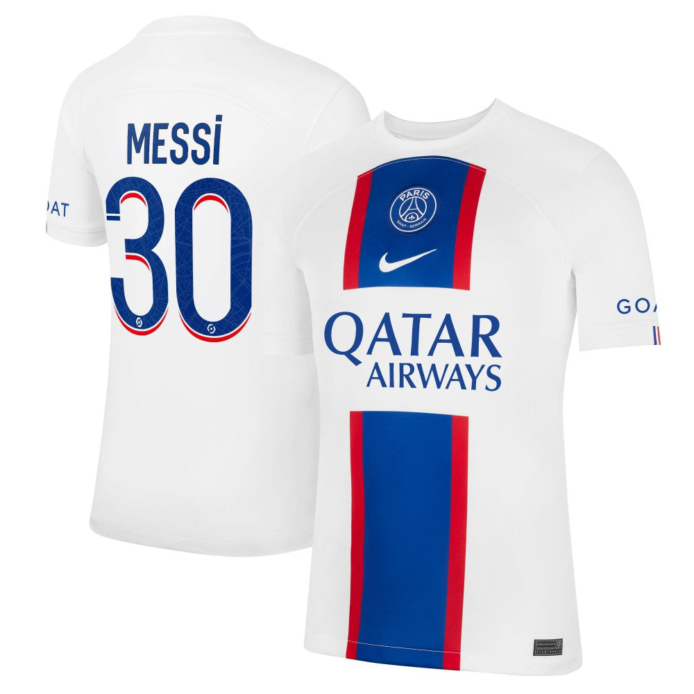 Lionel Messi Paris Saint-Germain 2022/23 Third Breathe Stadium Replica Player Jersey / Soccer For sale