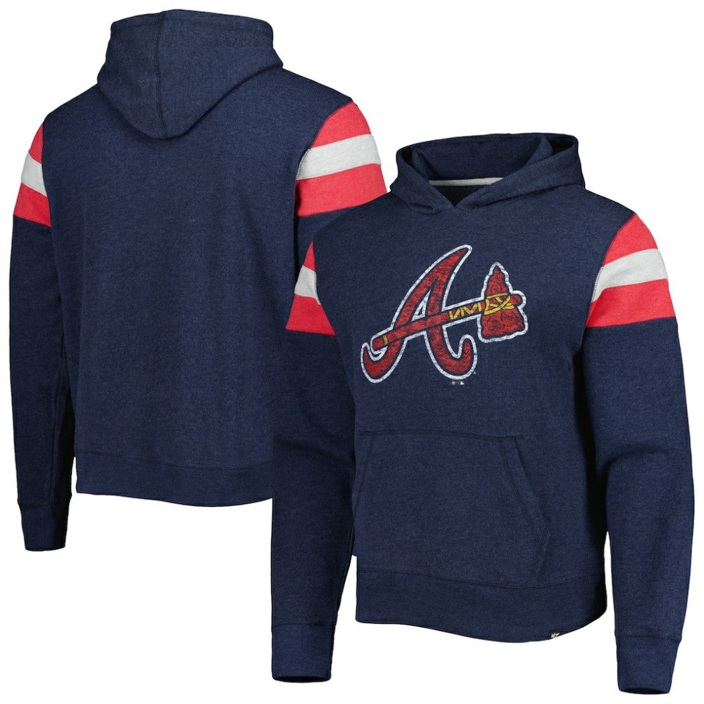 Atlanta Braves Premier Nico Pullover Hoodie - Navy | 47 brand